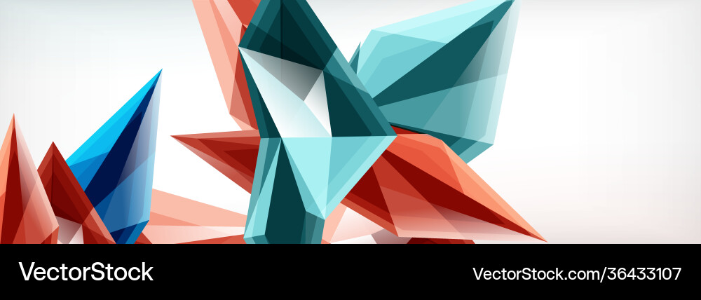 3d triangles and pyramids abstract Vector Image