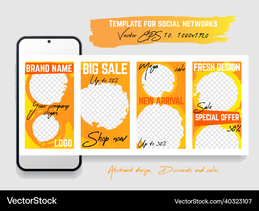 A template for social network set abstraction A template for social network set abstraction Vector Image