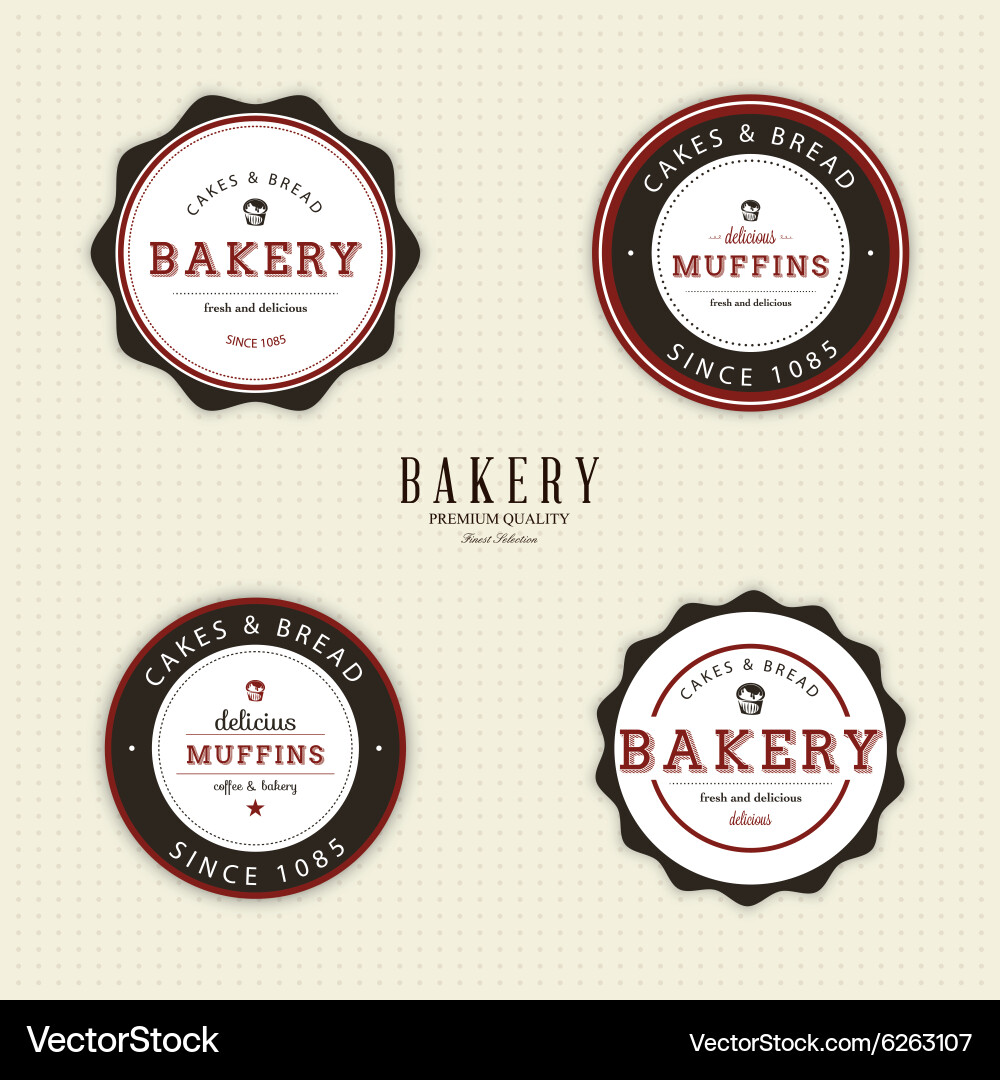 Bakery objects Vector Image