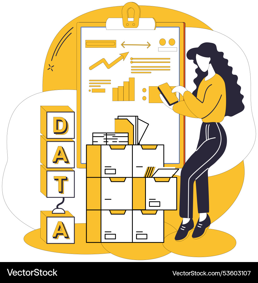 Big data architecture master builder constructs Big data architecture master builder constructs vector image