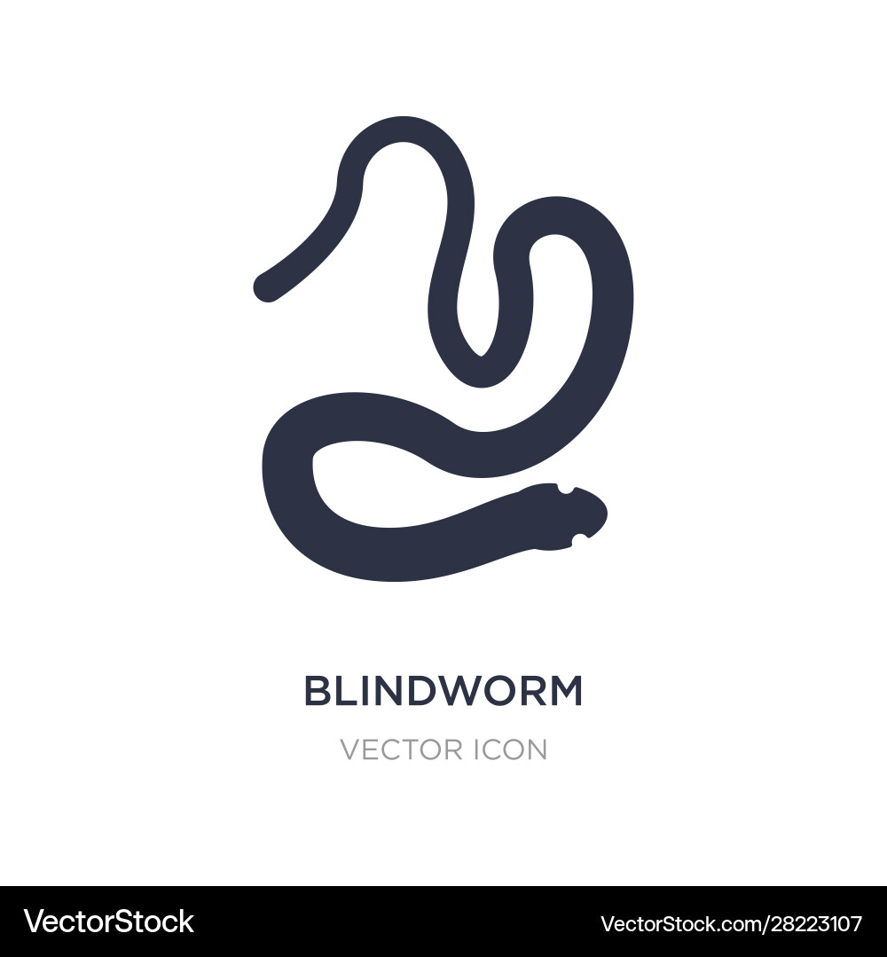 Blindworm icon on white background simple element Vector Image