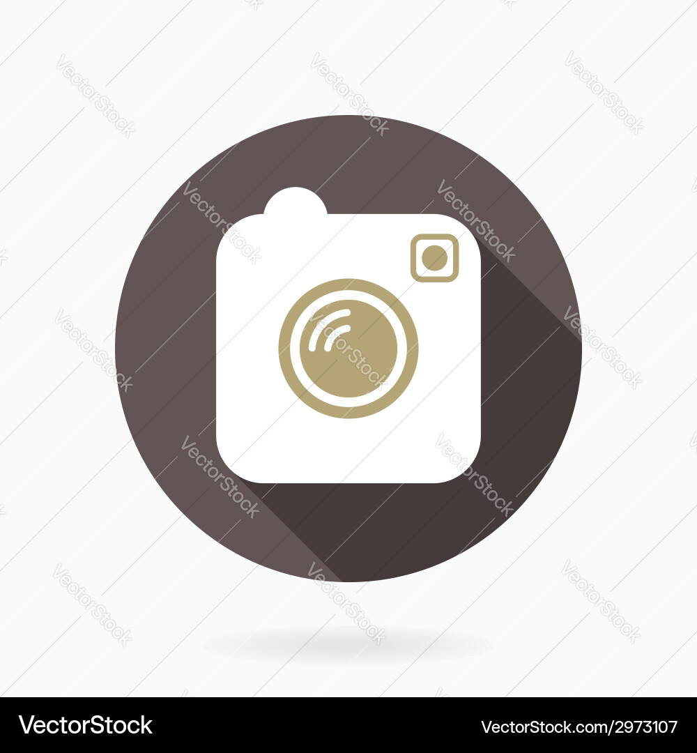 Camera icon with flat design vector image