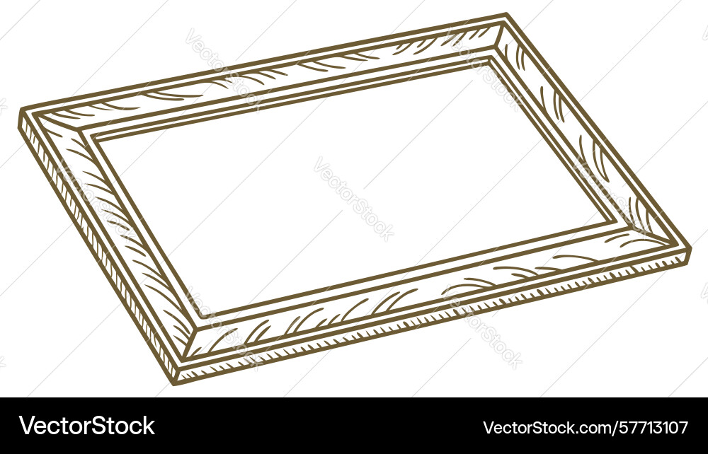 Clean simple rectangular frame modern minimalist vector image
