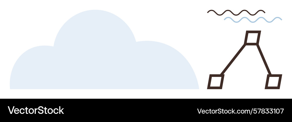 Cloud connection and data flow with abstract Cloud connection and data flow with abstract Vector Image