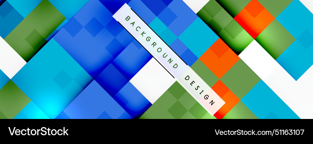 Colorful background design with squares in azure Colorful background design with squares in azure vector image