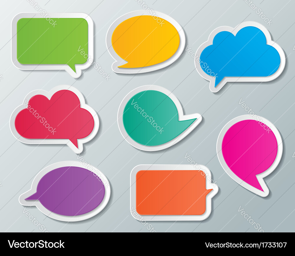 Colorful Speech Bubbles Royalty Free Vector Image