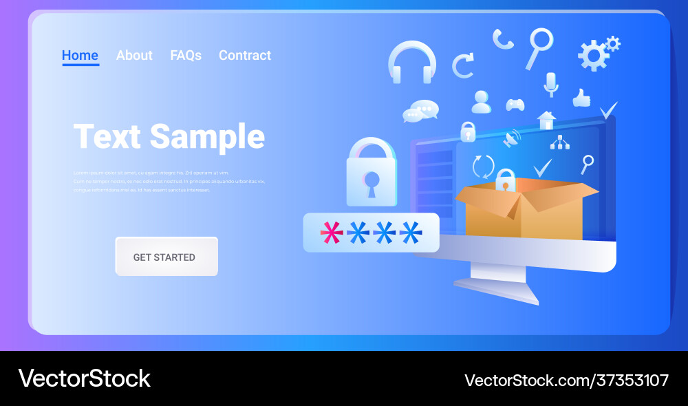 Computer app antimalware protection shield data Computer app antimalware protection shield data vector image