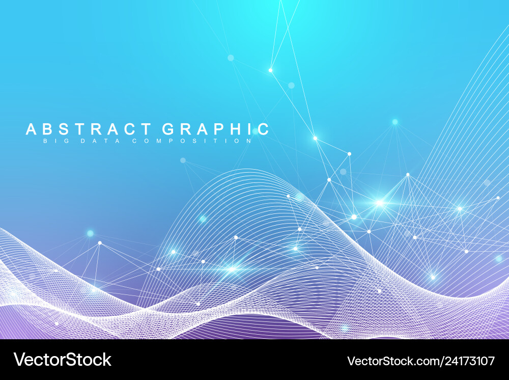 Connected Network Abstract Background vector image