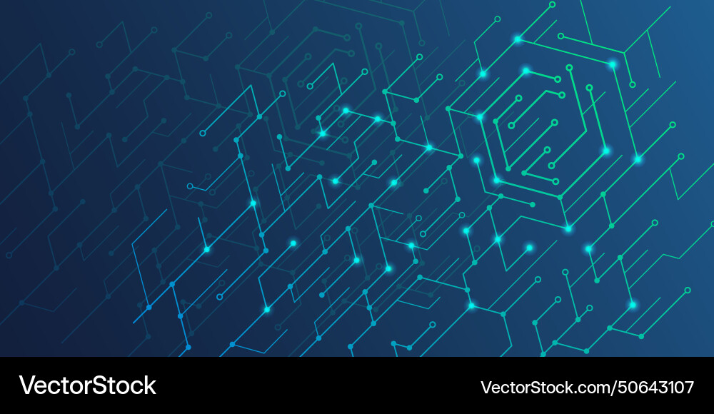 Connected Tech Background Vector Image