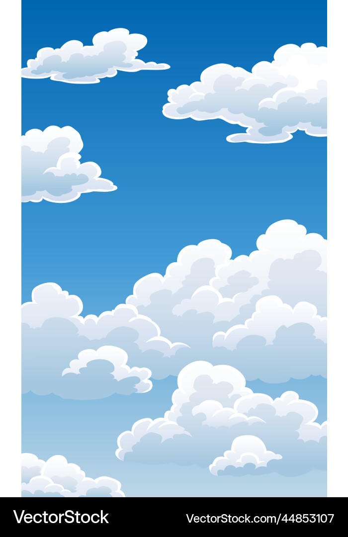 Day with clouds weather app screen mobile vector image