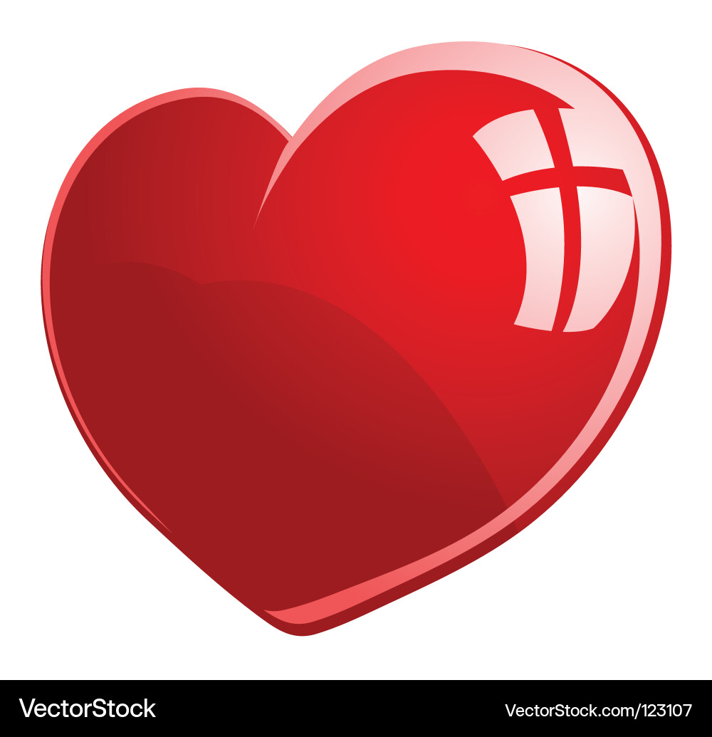 Elegant Red Heart Vector Image