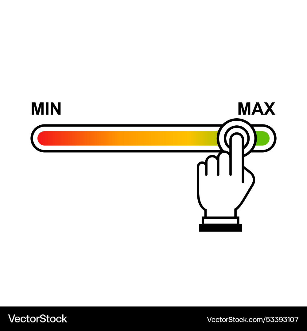 From minimum to maximum vector image