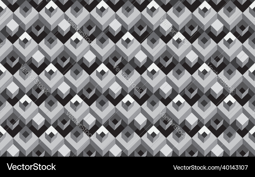 Geometric seamless pattern with three-dimensional Geometric seamless pattern with three-dimensional vector image