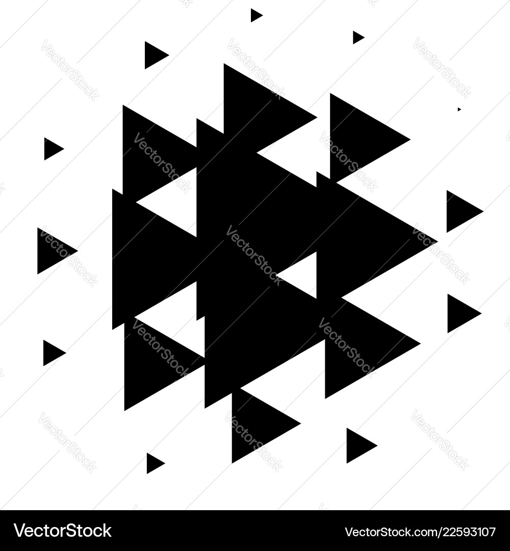 Halftone element with square or triangle instead vector image