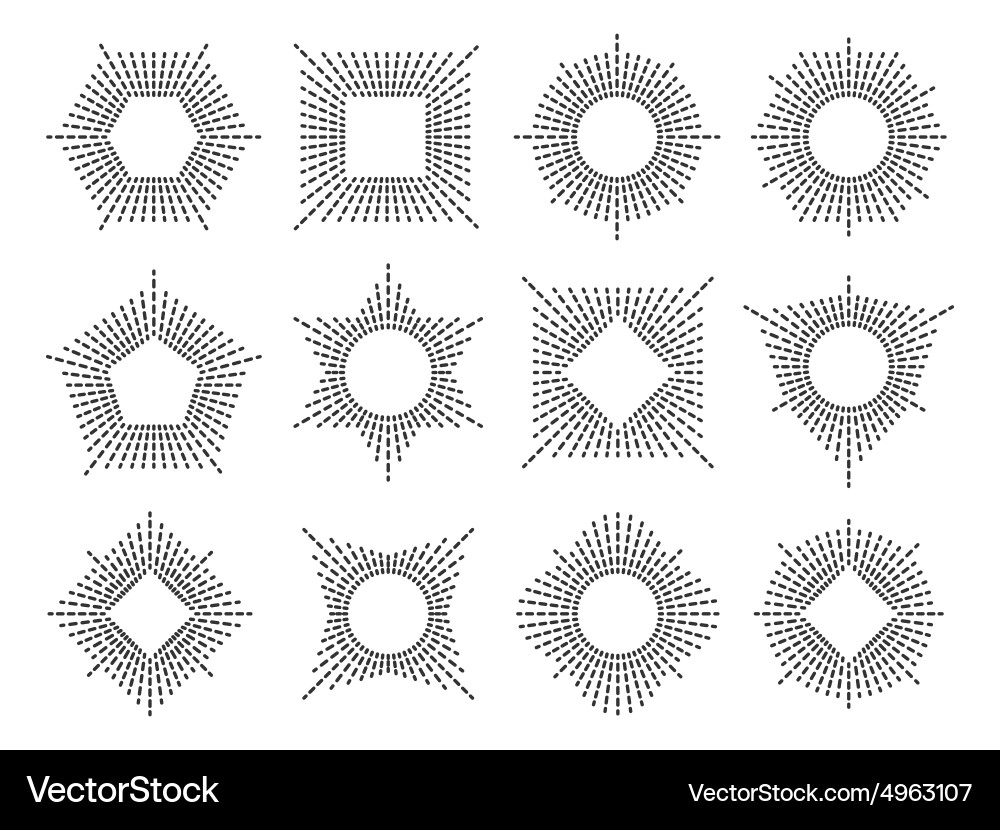 Line Frame Set - Monogram & Ornament vector image