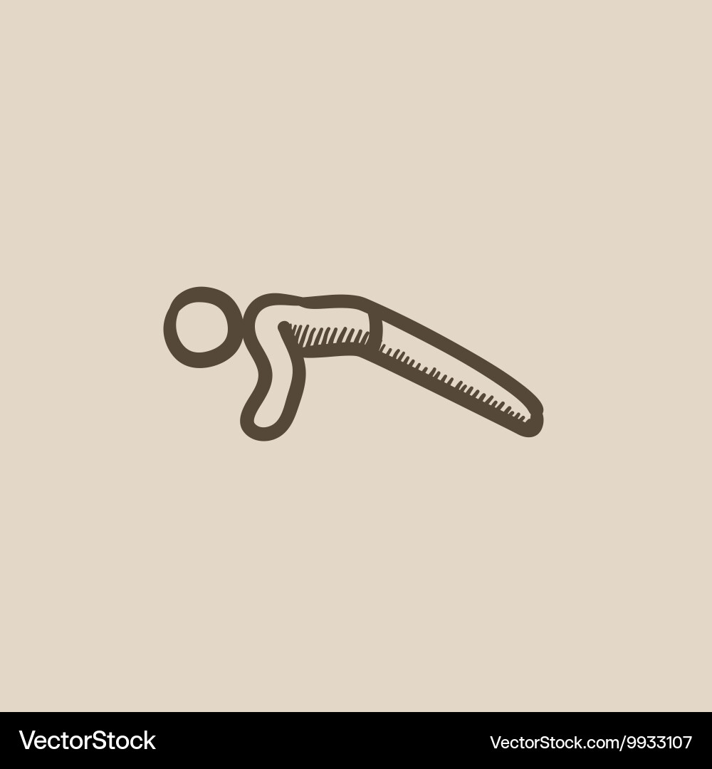 Man making push ups sketch icon vector image