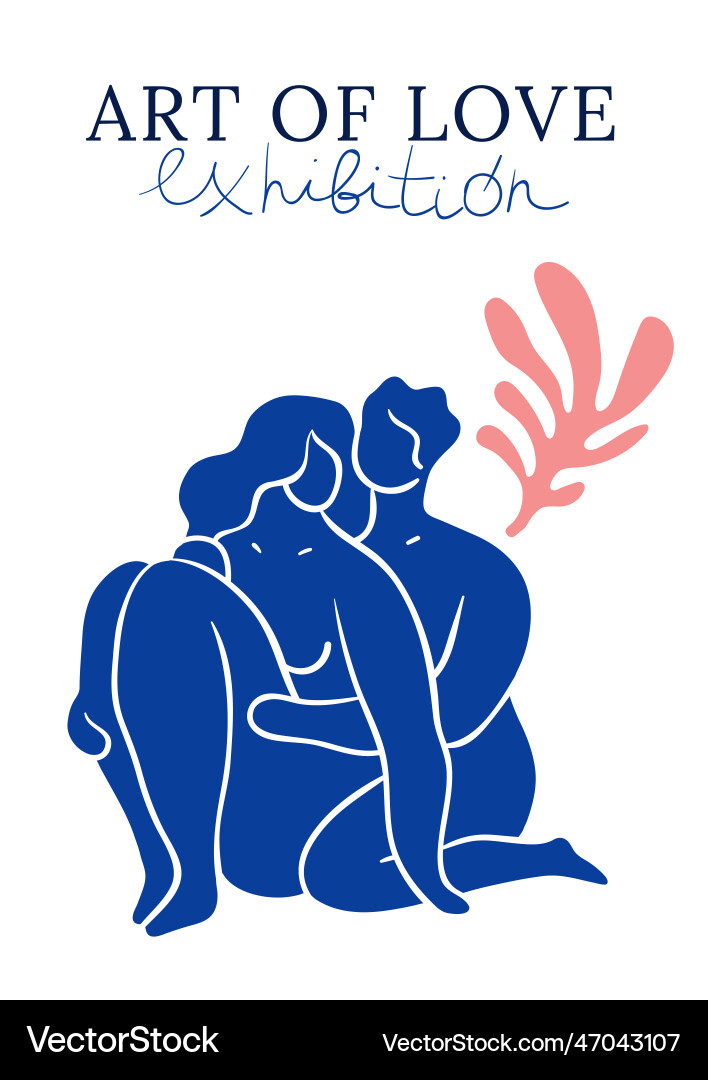 Matisse poster art of love exhibition naked man Matisse poster art of love exhibition naked man vector image
