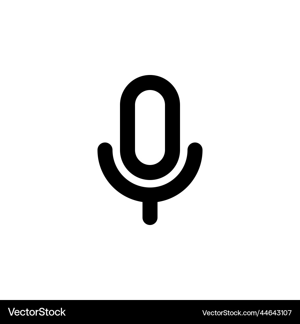 Microphone line web or mobile interface vector image