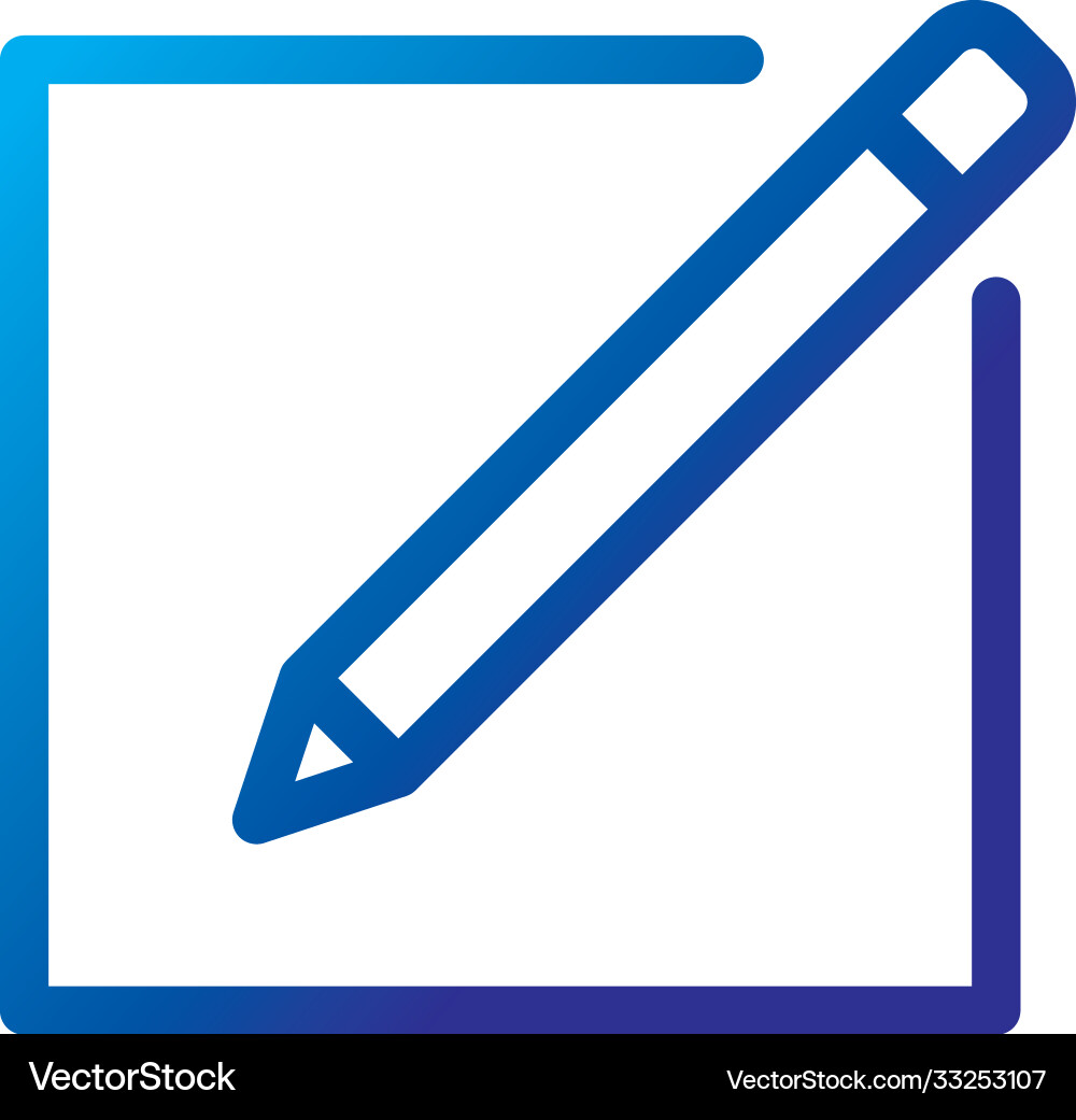 Paper document file with pencil gradient style Vector Image