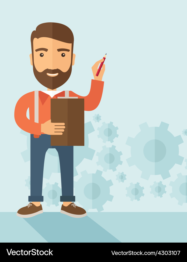 Presenting a report Vector Image