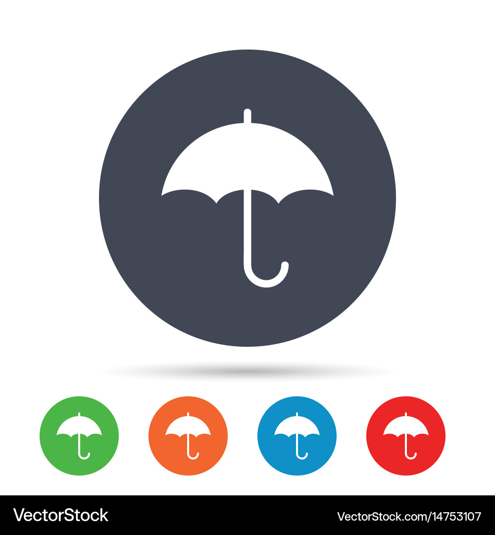 Regenschirm Schild Symbol Regenschutz Symbol Vektorbild