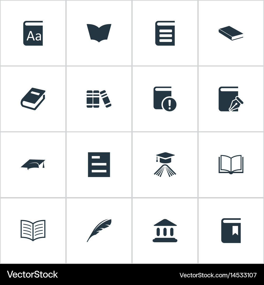 Set of simple knowledge icons Vector Image
