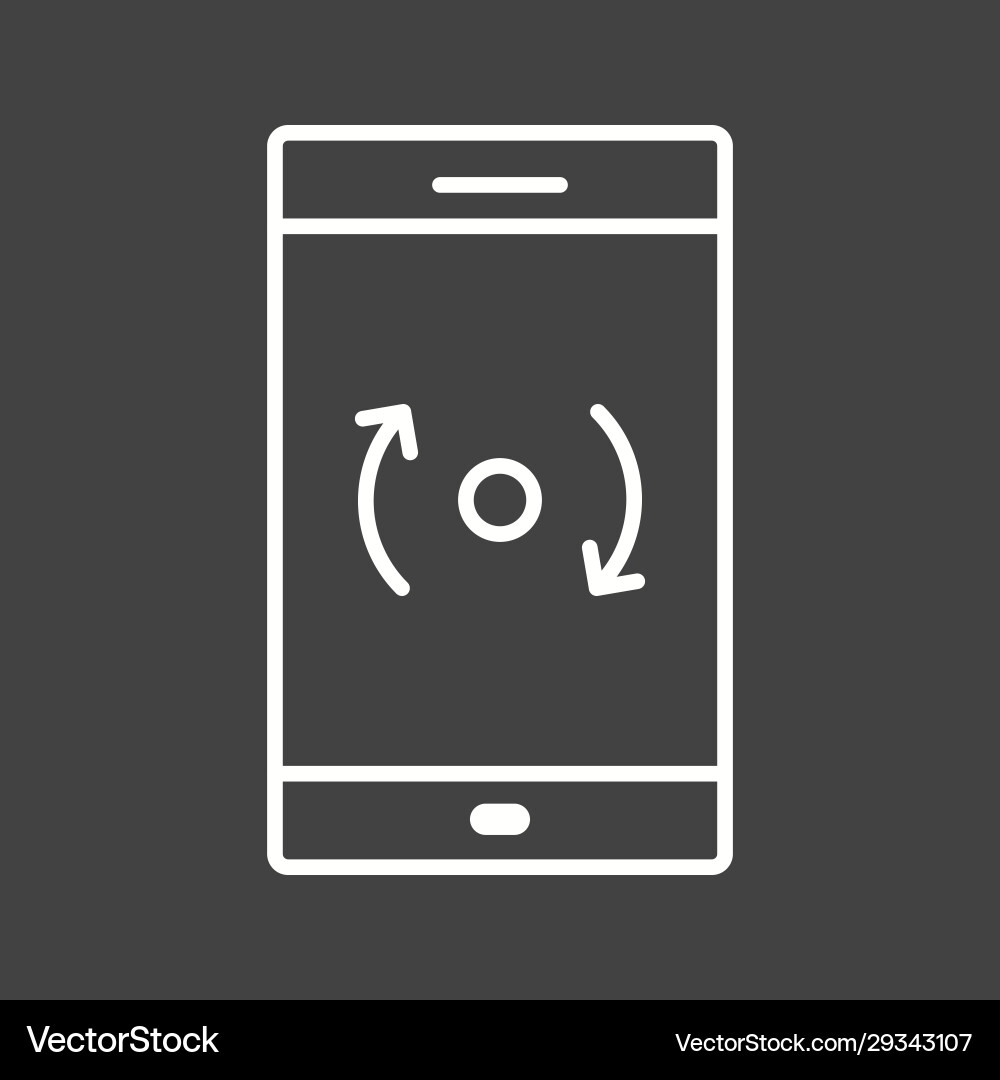 Unique backup and reset line icon vector image