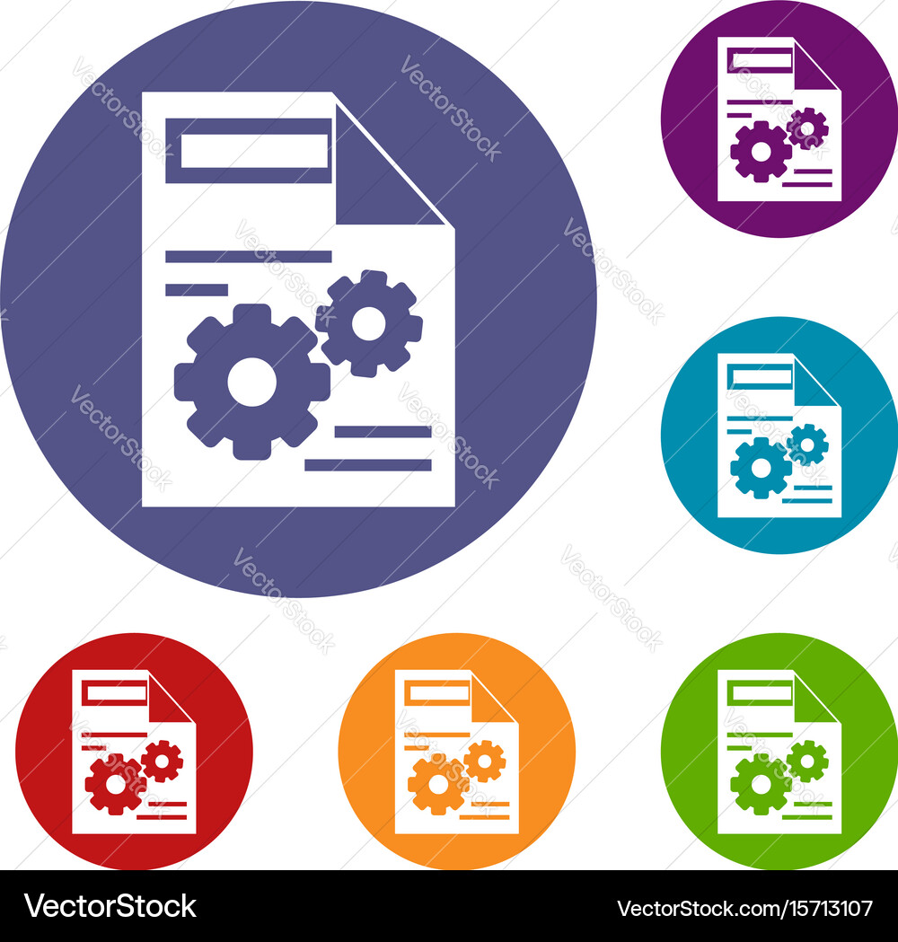 Web setting icons set vector image