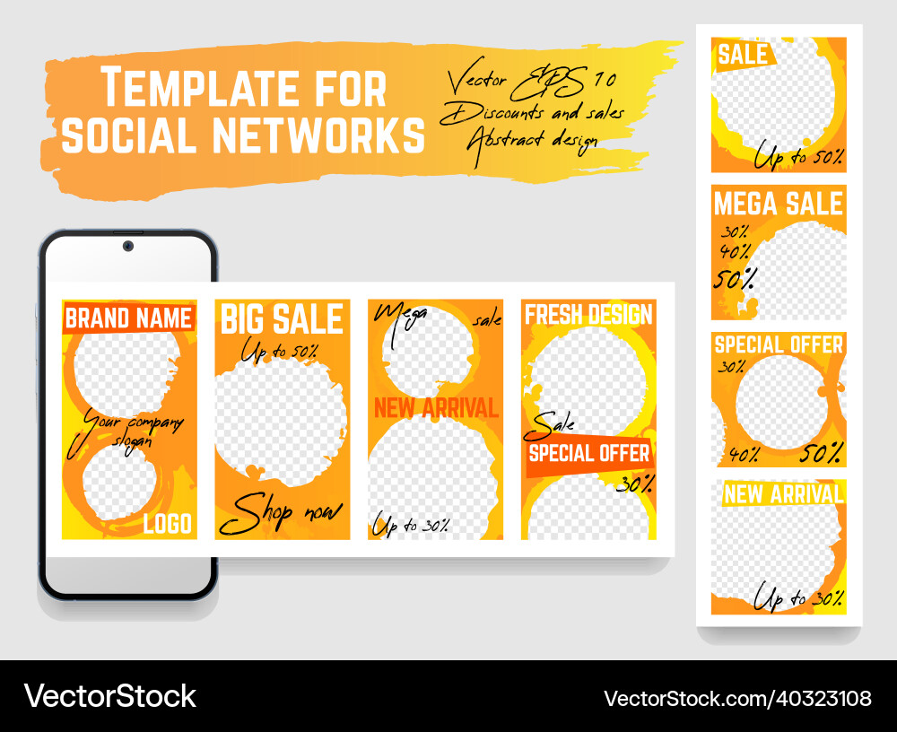 A template for social network set abstraction Vector Image
