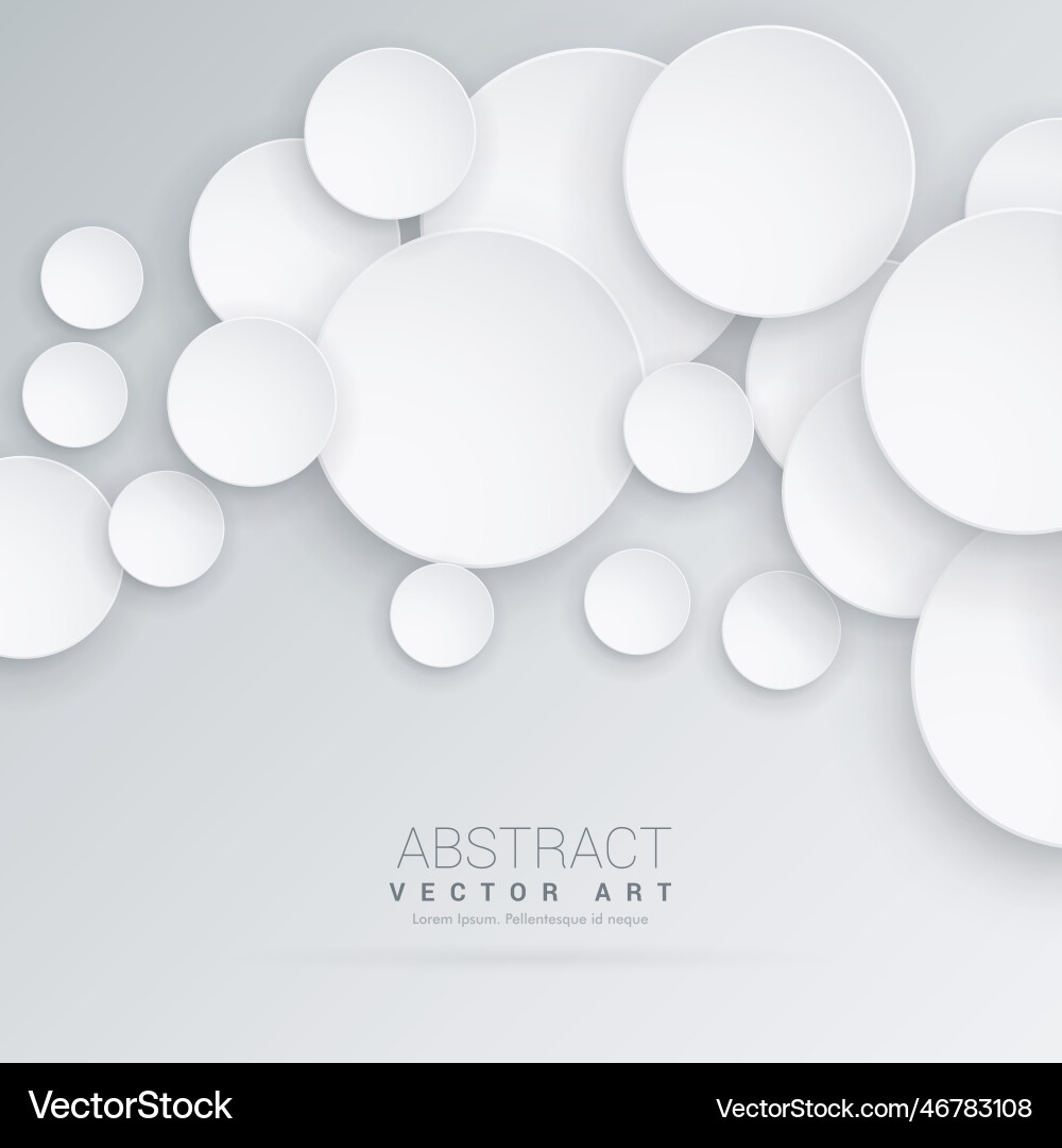 Abstract 3d circles background Vector Image