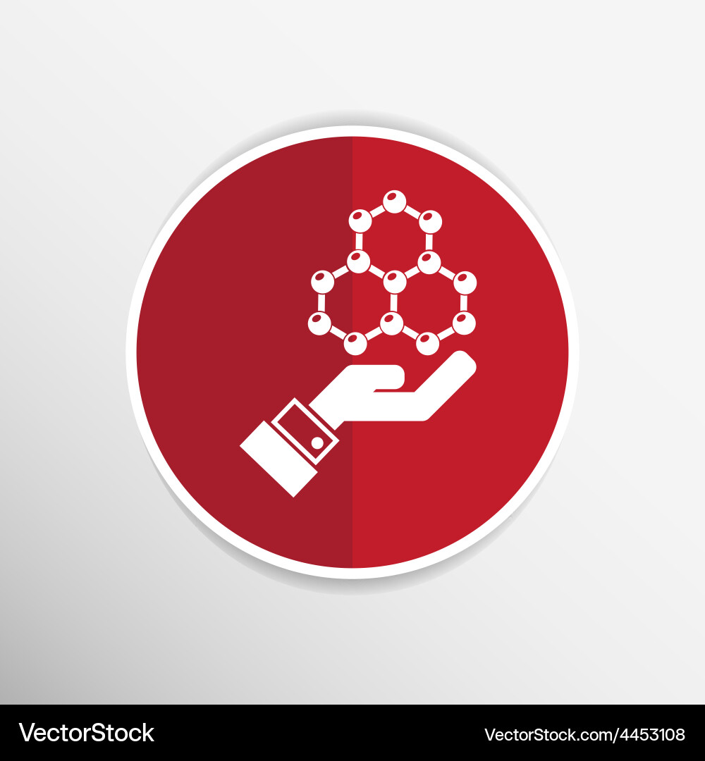 Checkmark on hand web icon design vector image