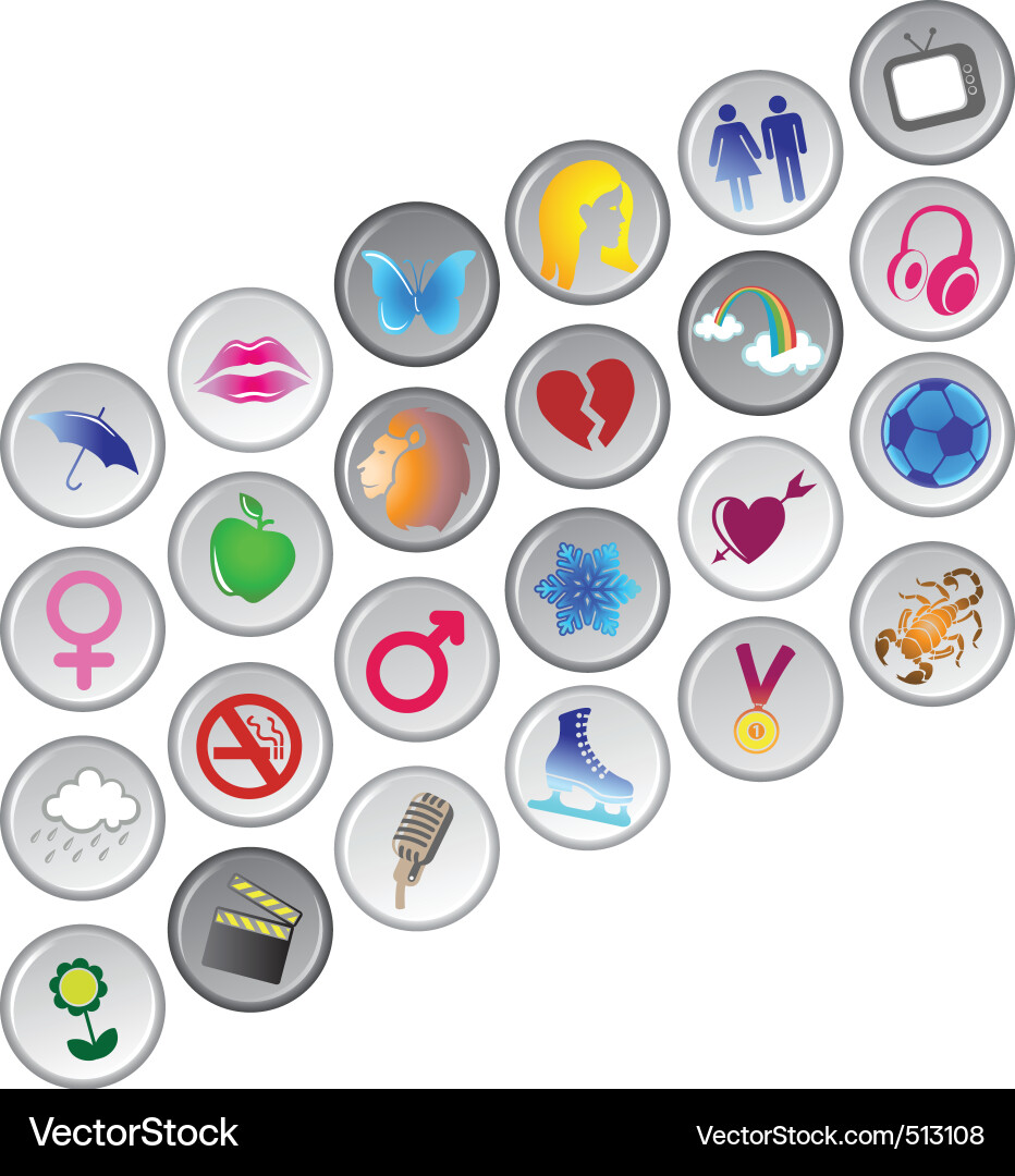 Circle buttons Vector Image