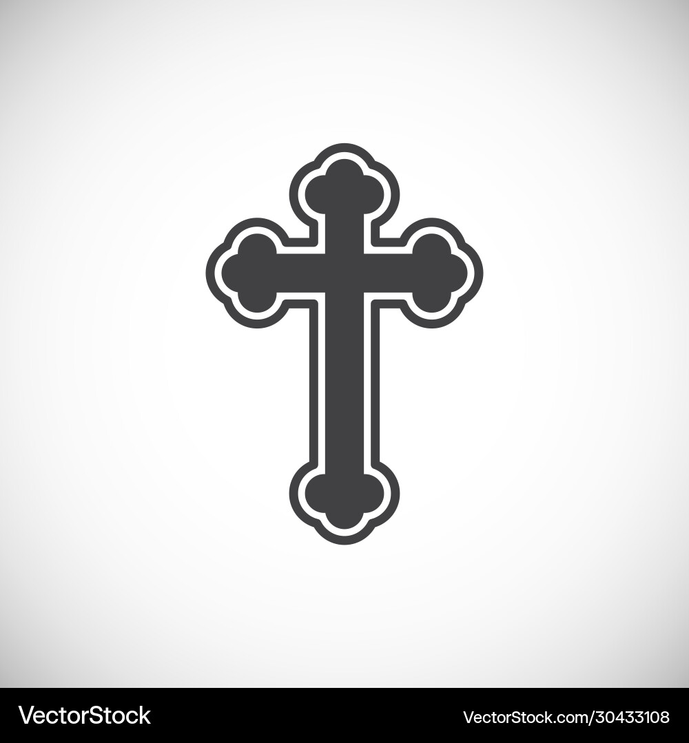 Cross icon on background for graphic and web Cross icon on background for graphic and web Vector Image