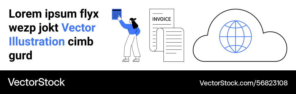 Digital data management with cloud storage Vector Image