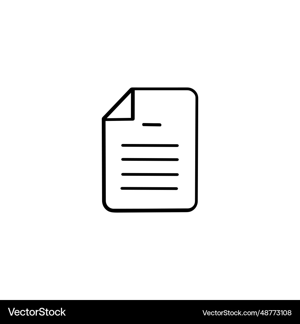 Document line style icon design Vector Image