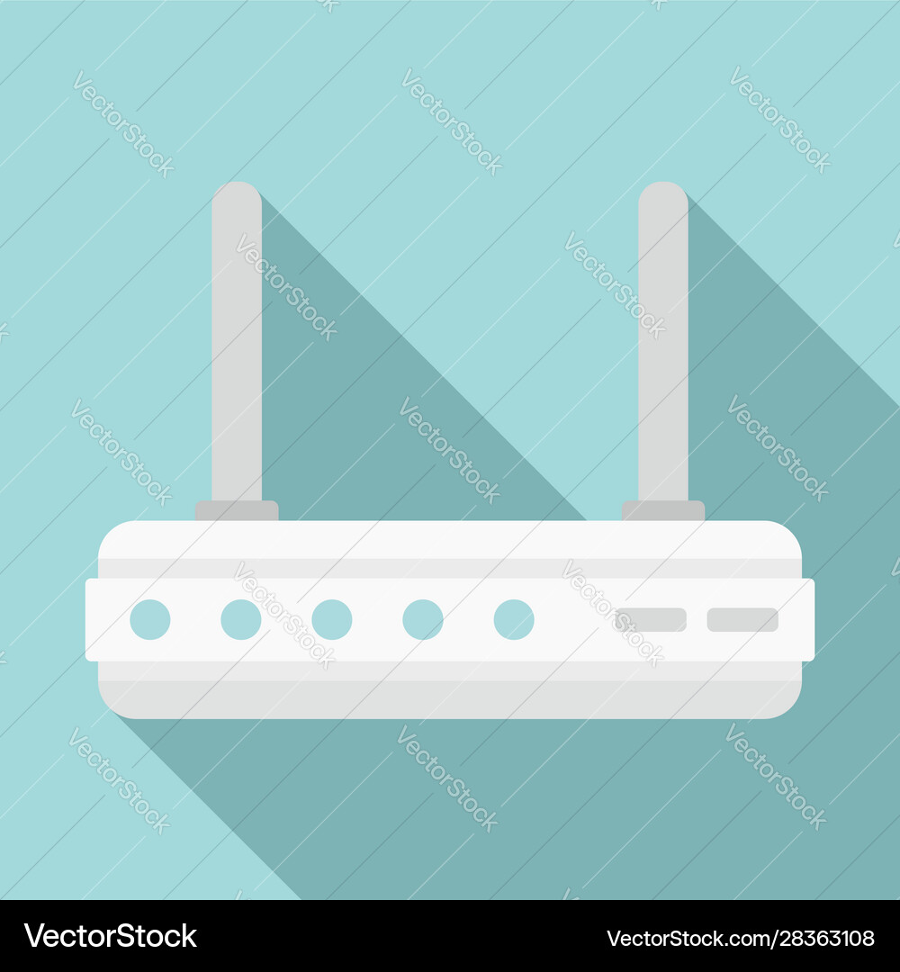 Gateway router icon flat style Gateway router icon flat style vector image