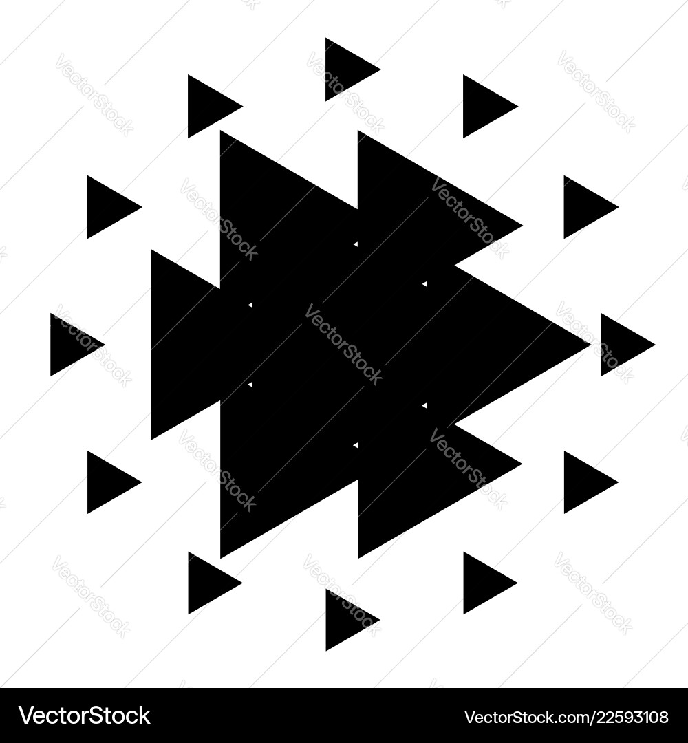 Halftone element with square or triangle instead Halftone element with square or triangle instead vector image
