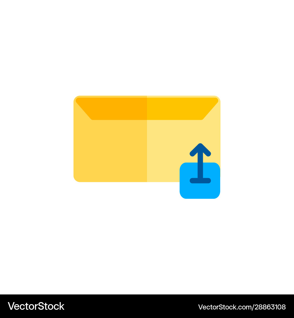 Message icon design flat style mail extract vector image