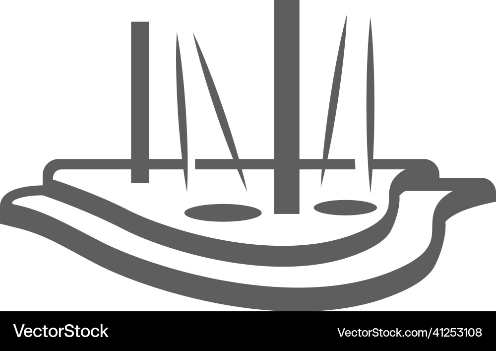 Monochrome minimalist dance floor icon Vector Image