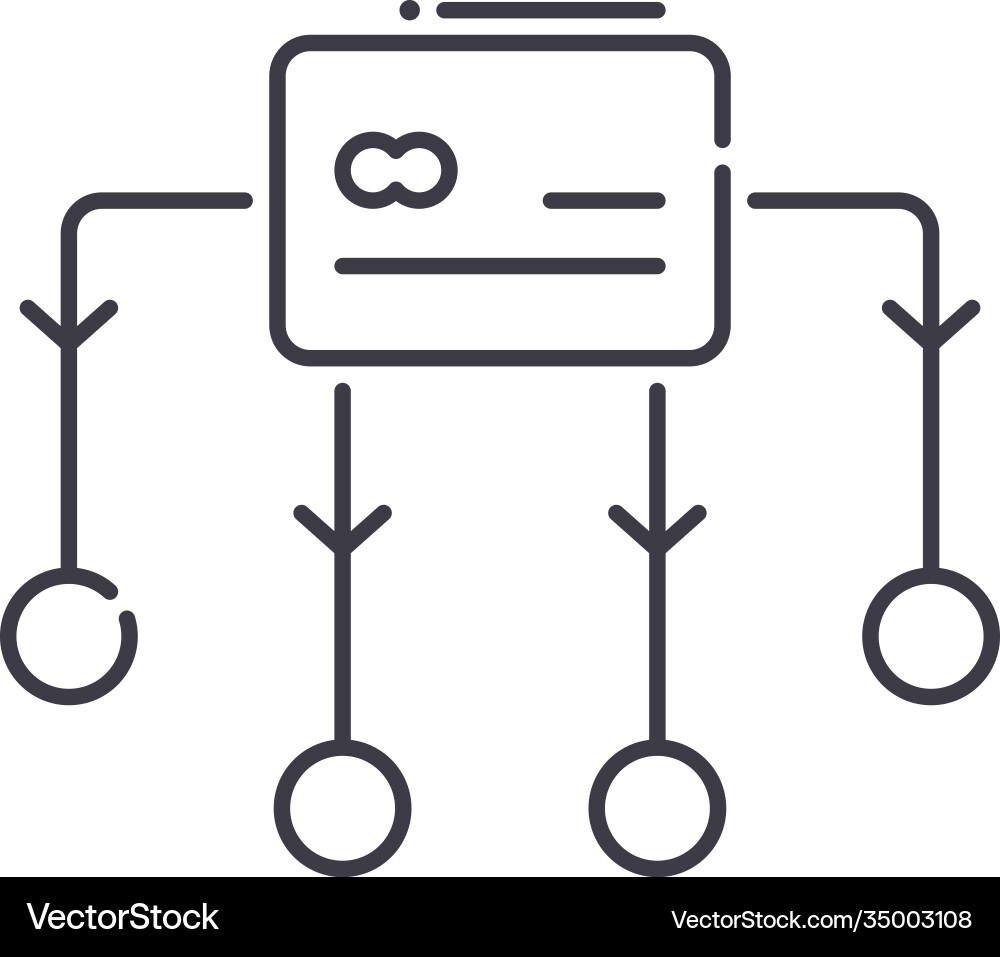 Payment methods icon linear isolated Payment methods icon linear isolated vector image