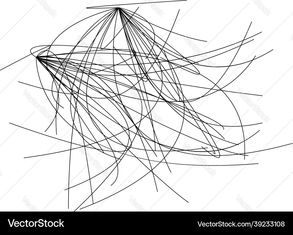 Random curvy squiggly tangled lines knot loop Random curvy squiggly tangled lines knot loop vector image