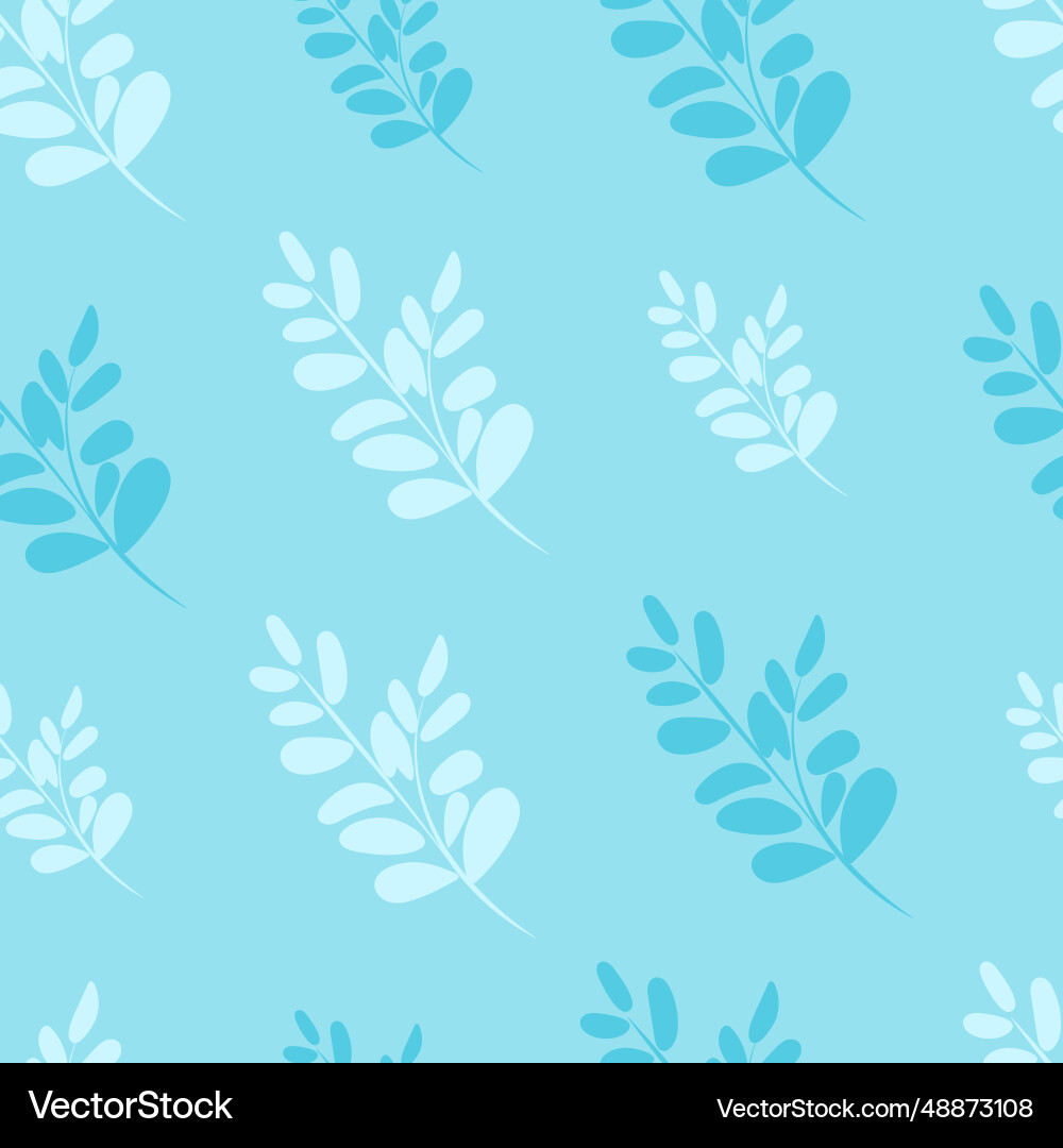 Seamless pattern with leaves and branches Seamless pattern with leaves and branches vector image