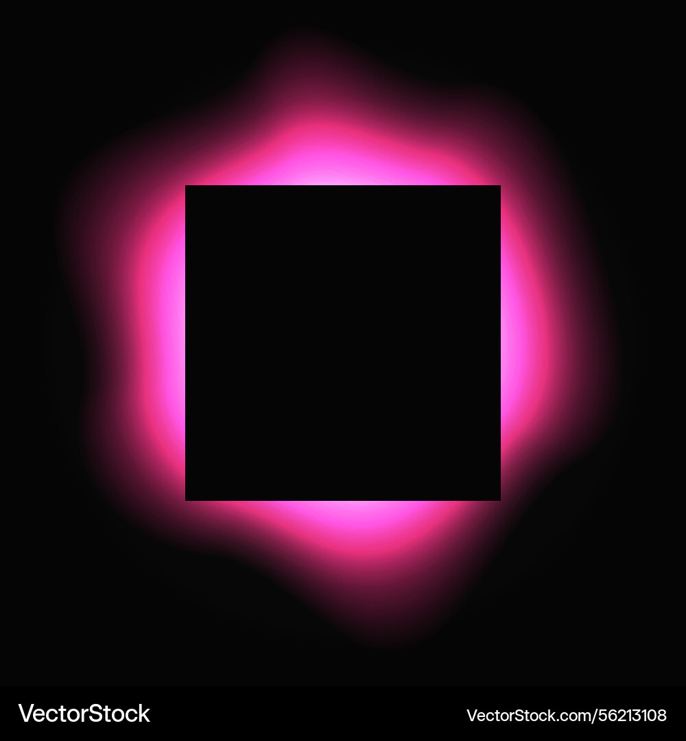 Square illuminate light frame with color gradient Vector Image