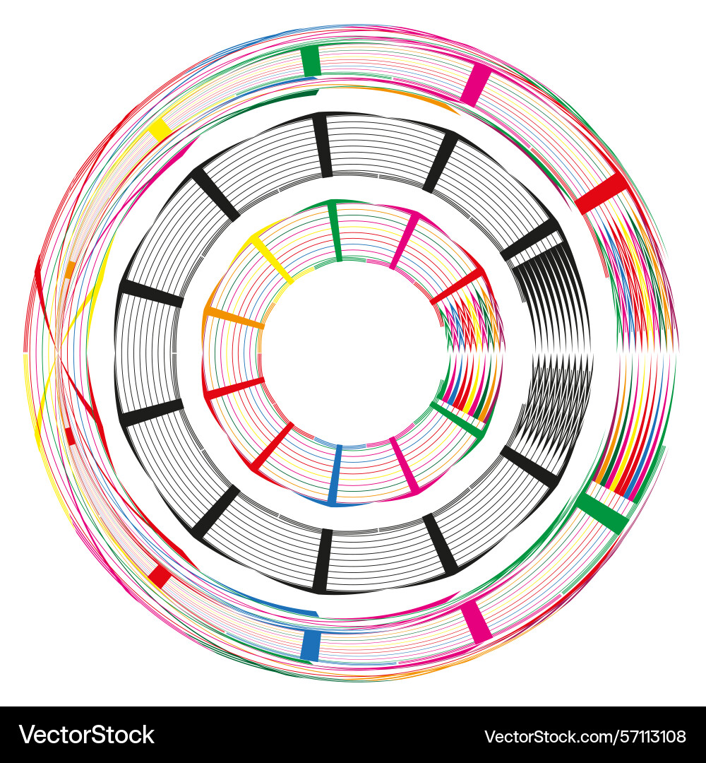 Tech circle shape abstract digital icon bright Vector Image