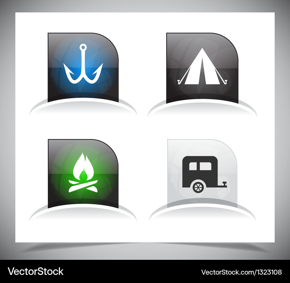 Web buttons pack vector image