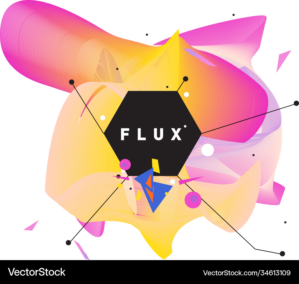 3d colorful wave background dynamic flux effect 3d colorful wave background dynamic flux effect Vector Image