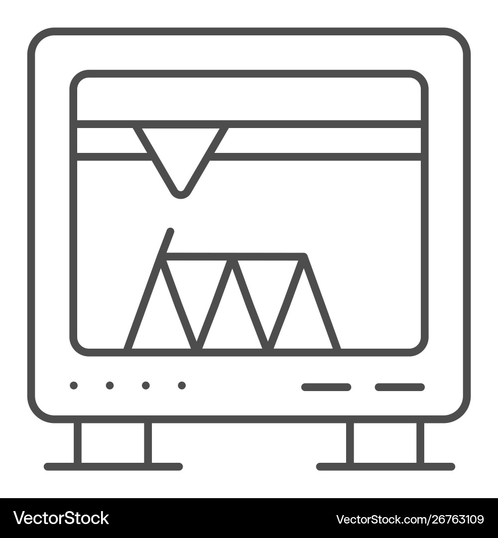 3d printing thin line icon print process 3d printing thin line icon print process Vector Image