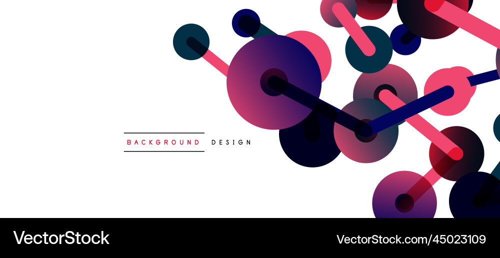 Abstract background round dots connected by lines Abstract background round dots connected by lines Vector Image