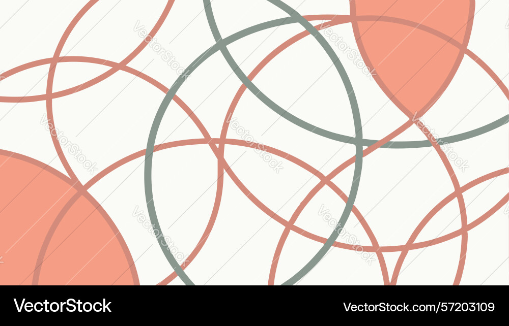 Abstract geometric pattern of overlapping circles Vector Image