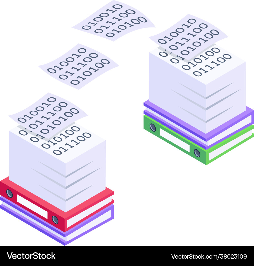Coding files vector image